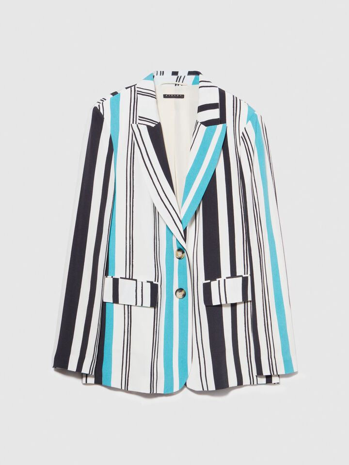 Printed blazer - women's blazers - Multi-color | Sisley image number 7